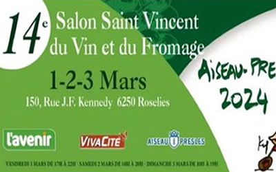 Salon Saint Vincent du vin et du fromage Aiseau-Presles (Belgique)